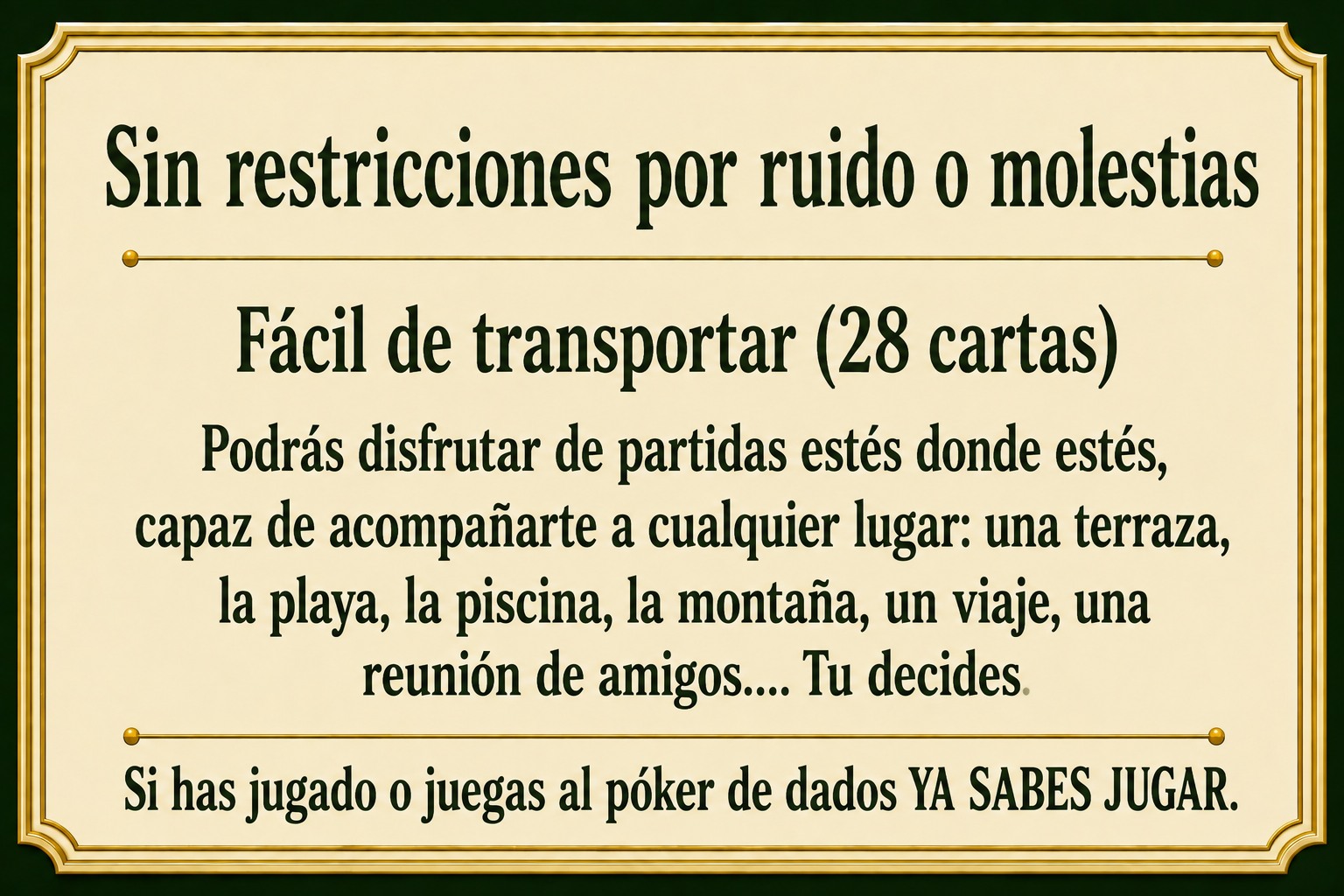 Ventajas de las cartas Daker