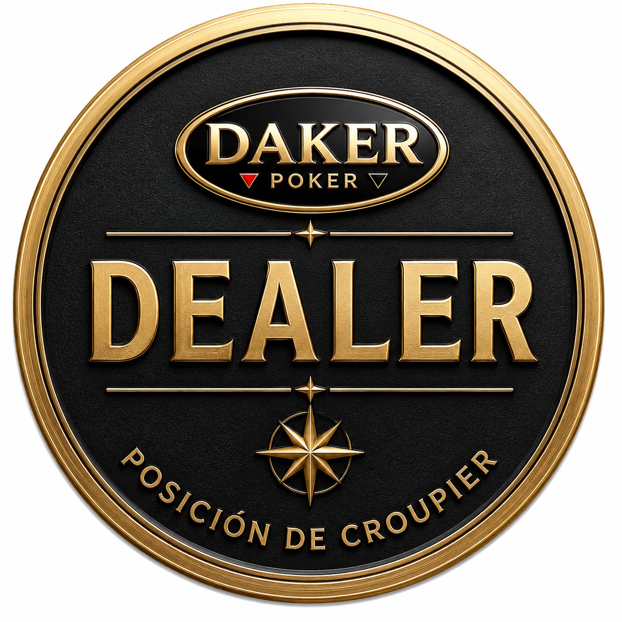 Emblema Dealer, posición de croupier