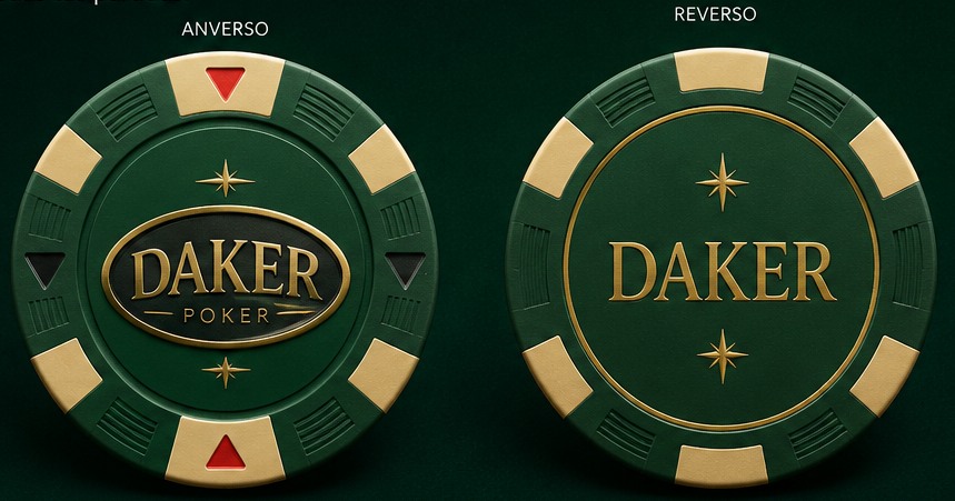 Ficha Daker por anverso y reverso